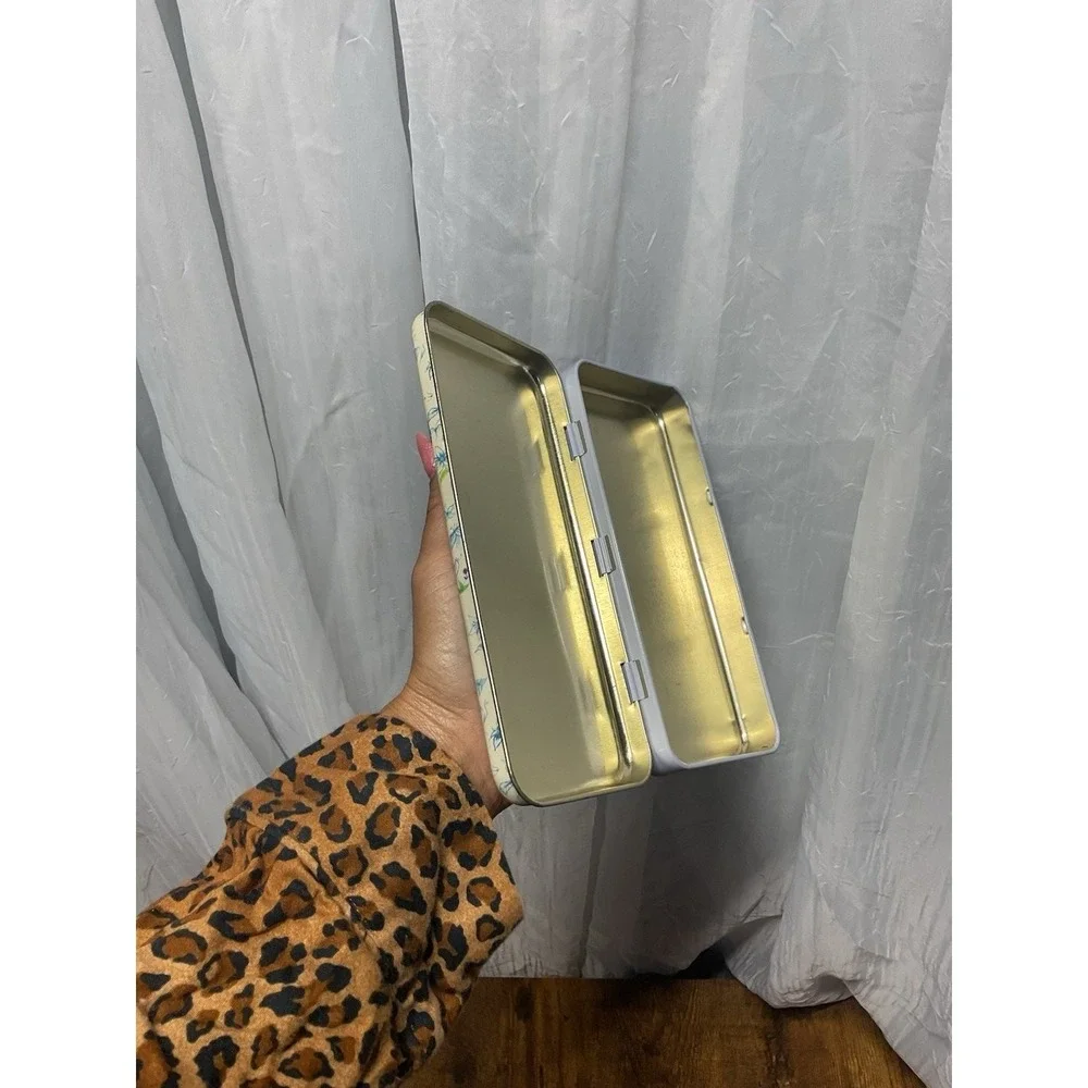 Vintage VHTF Metal Hinged Boxes Box Cat Kitten Tabby‎ Debby Cook htf ~7.5x3.75